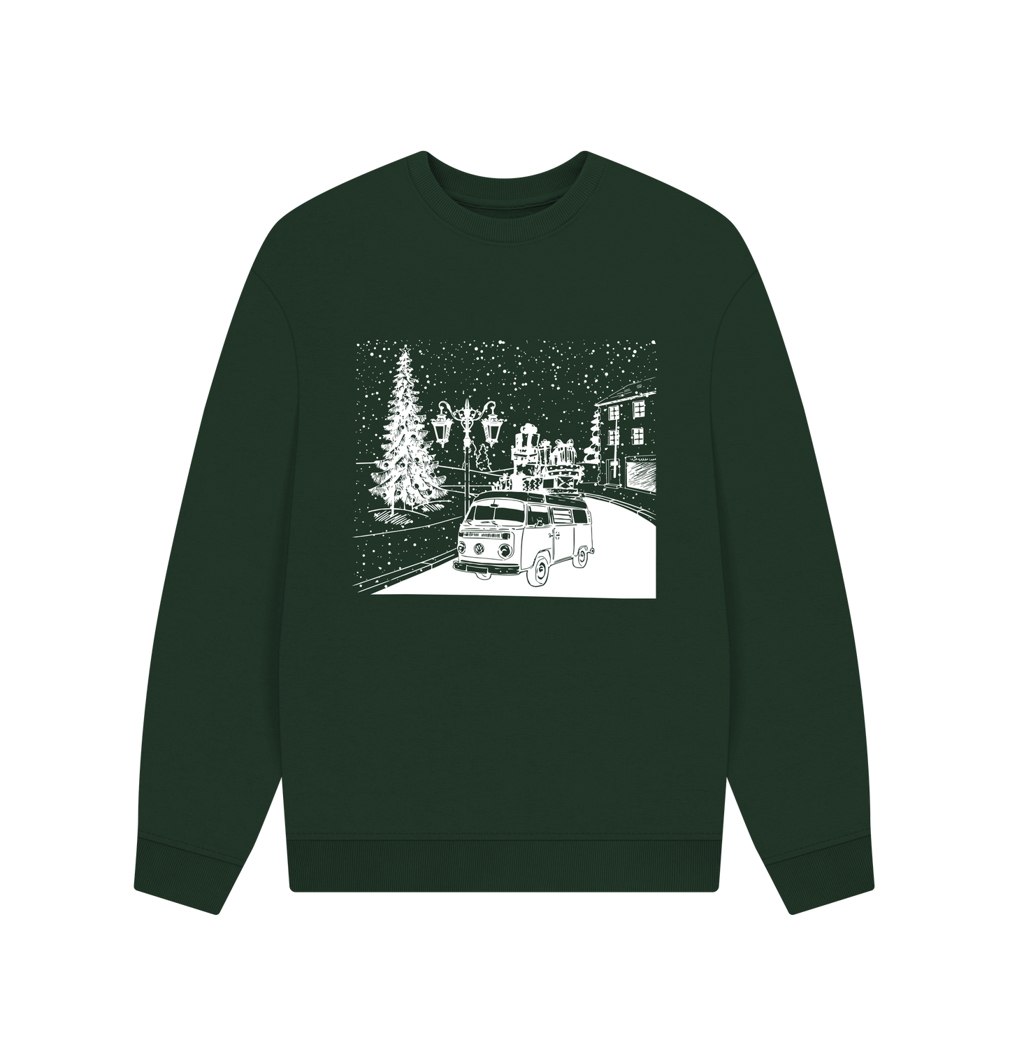 Evergreen Printed Sweater Front