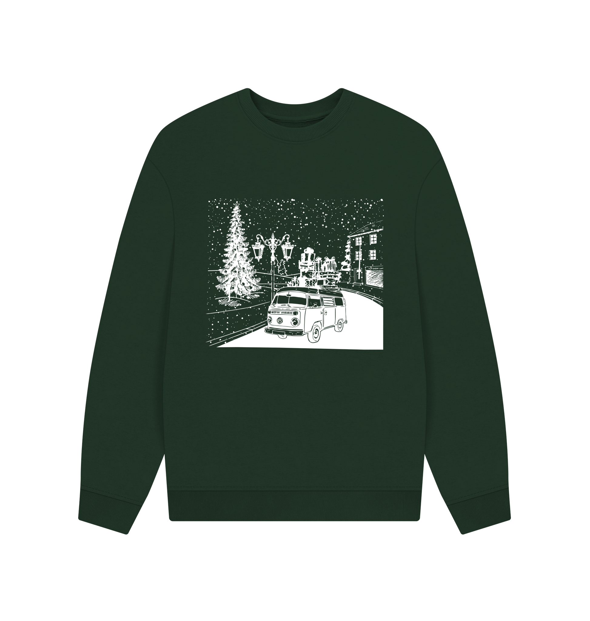 Evergreen Printed Sweater Front