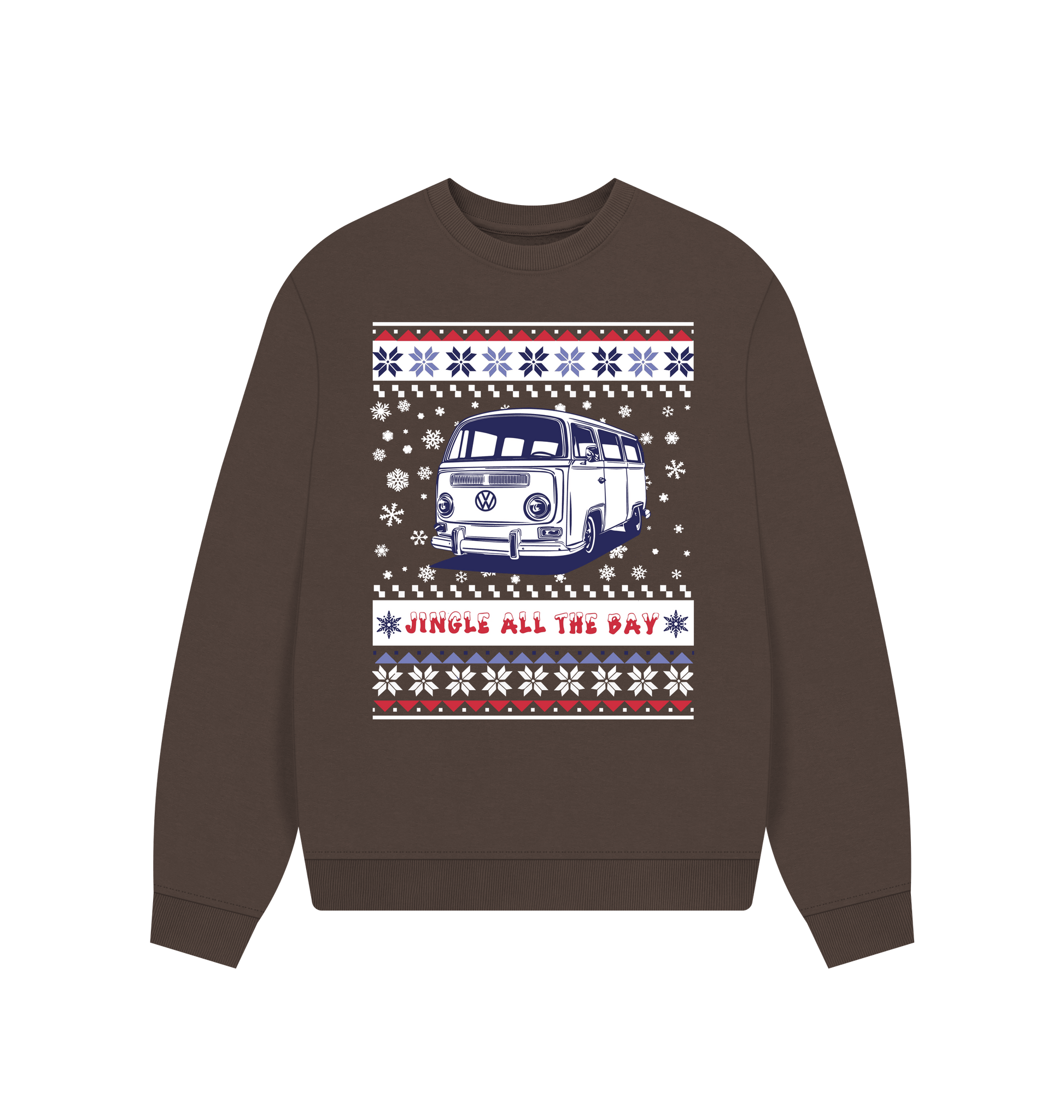 Chocolate Printed Sweater Front