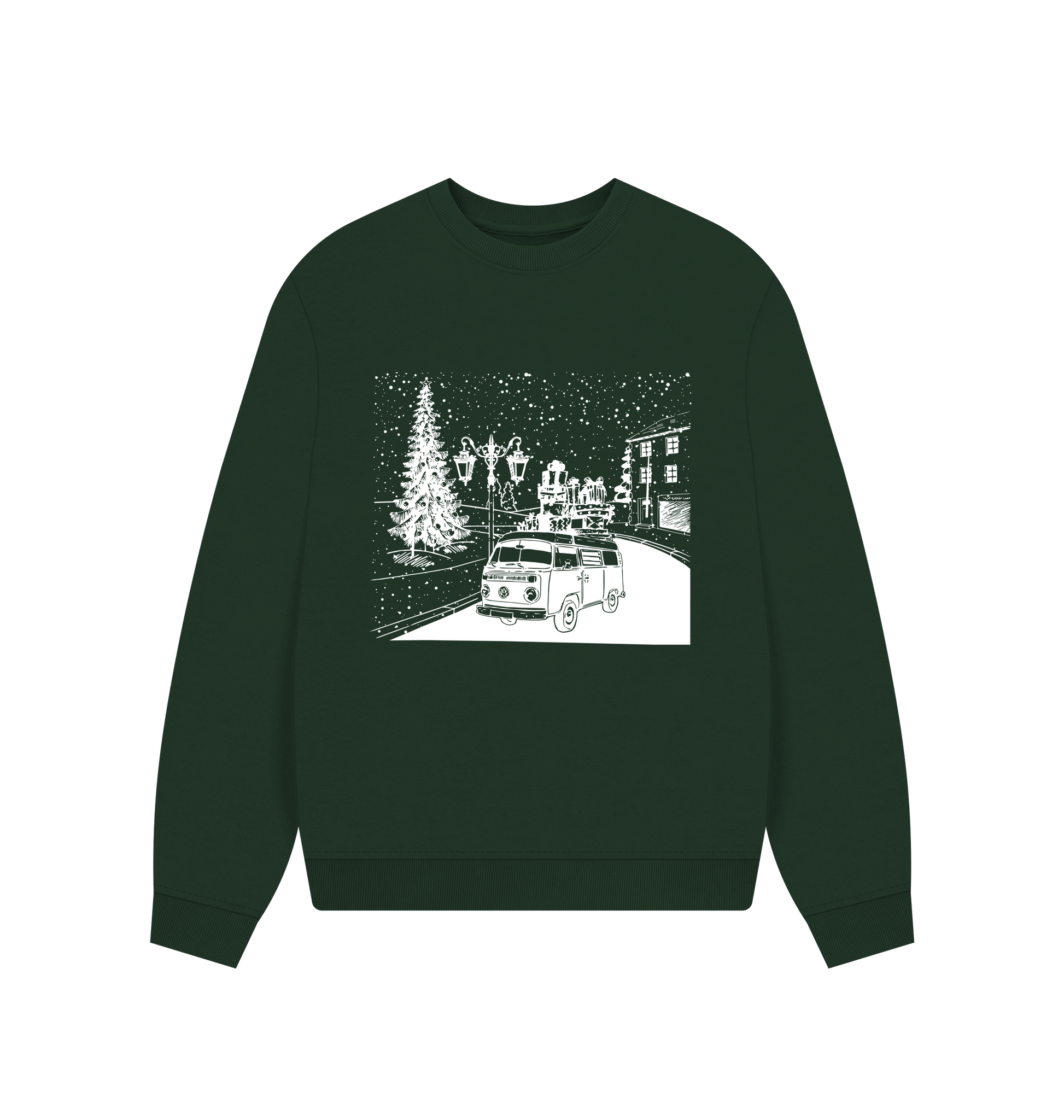 Evergreen Printed Sweater Front