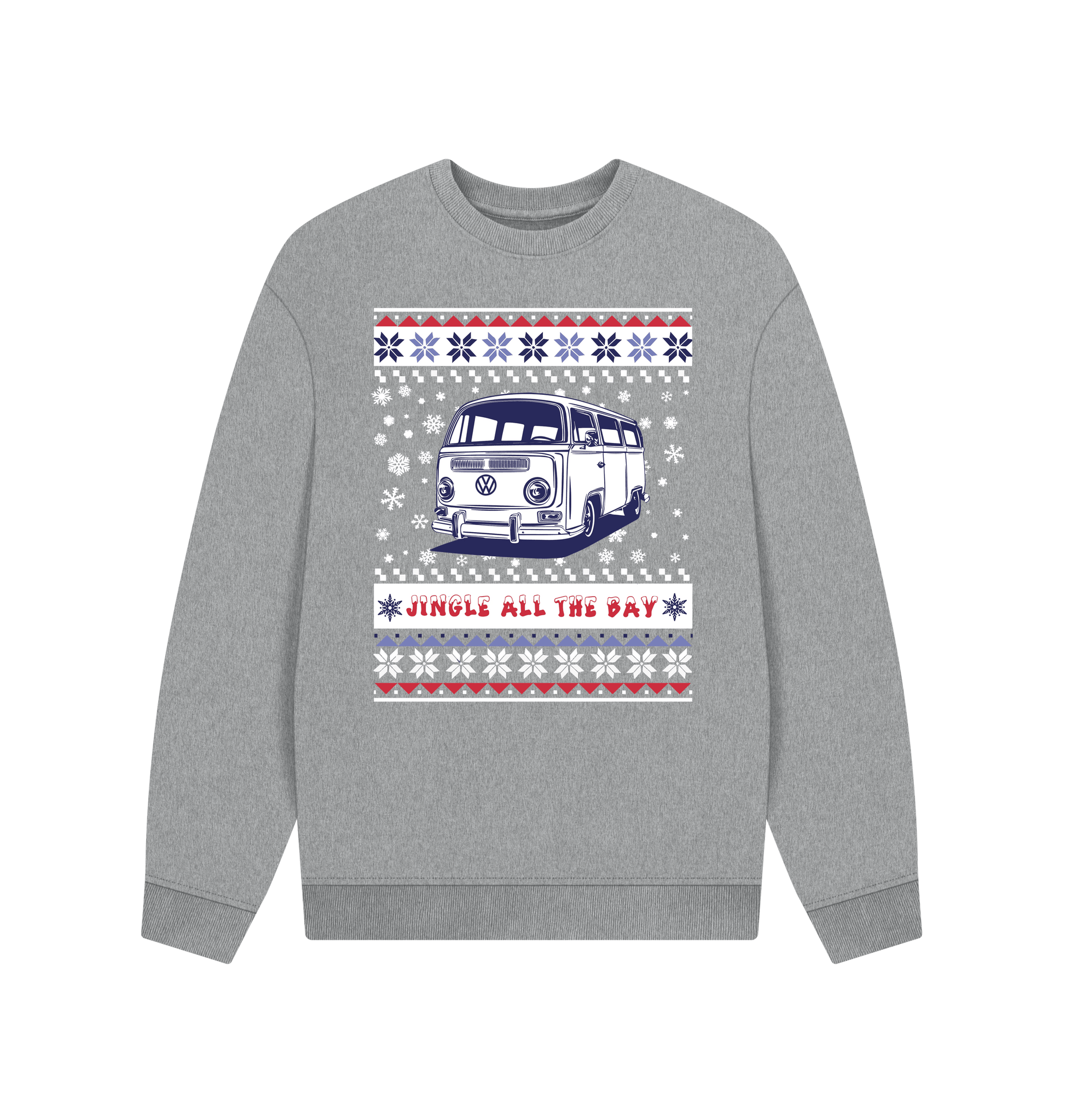 Athletic Grey Printed Sweater Front